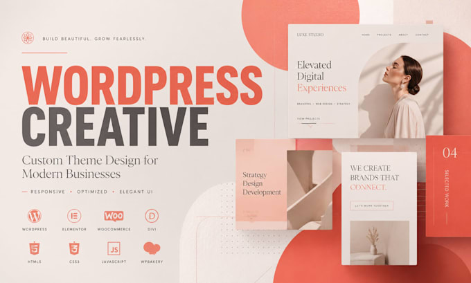 customize wordpress theme, elegant business website design expert