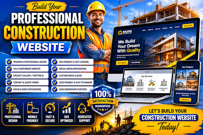 construction website roofing website contractor website plumbing website