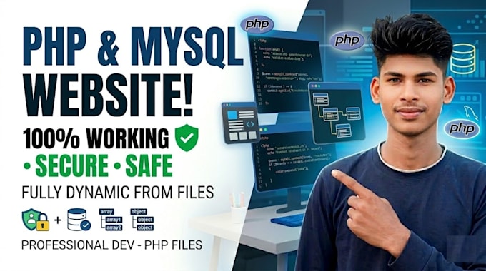 build custom php website with mysql database