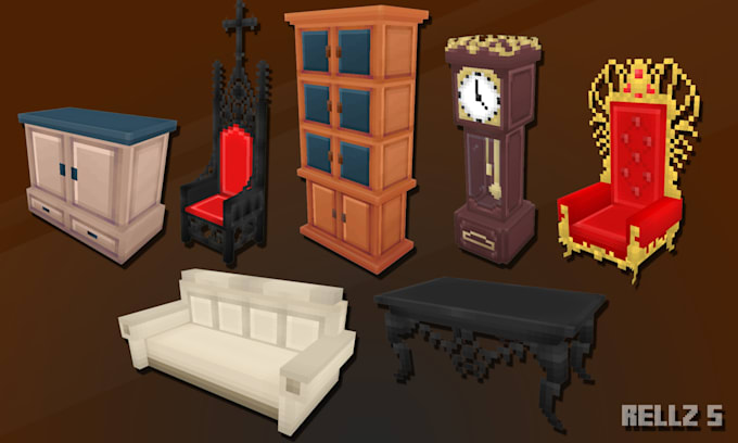 create custom minecraft furniture models
