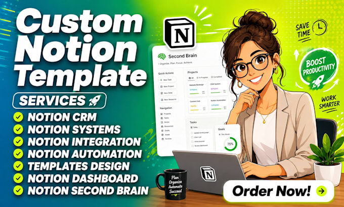 custom notion template notion dashboard notion expert notion workspace notion