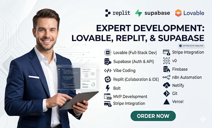 be your lovable ai, replit, and supabase expert for saas mvp development