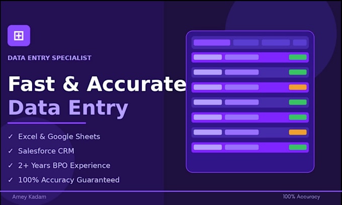 do fast and accurate data entry and CRM data management
