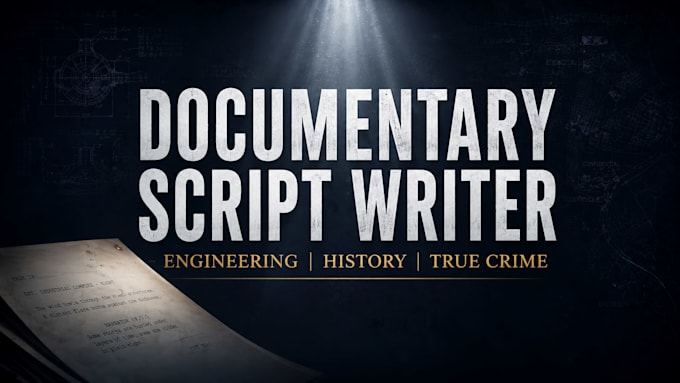write technical and business documentary youtube scripts