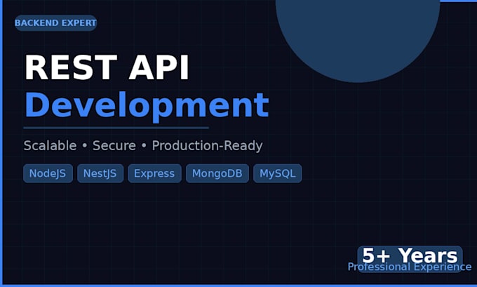build a rest API using nodejs nestjs or express with mongodb or mysql