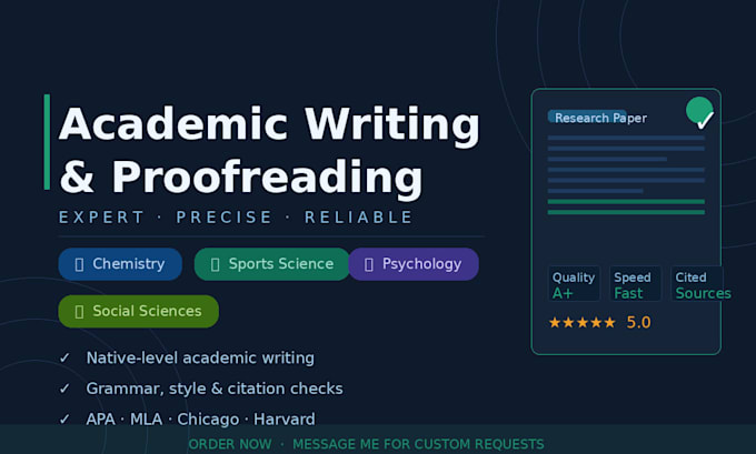 proofread and improve academic writing in science subjects