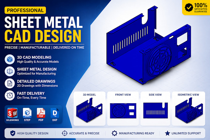 design professional sheet metal enclosure in solidworks