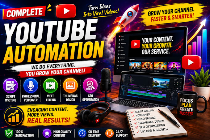handle full youtube channel automation professionally