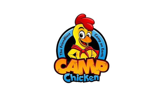 make camp chicken fun summer camp logo for you