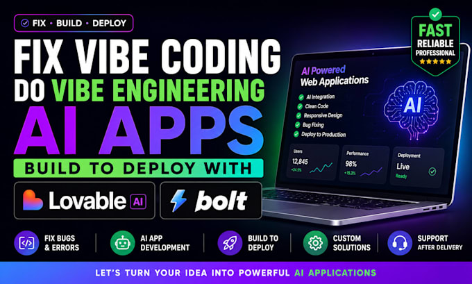 fix vibe coding do vibe engineering ai apps build to deploy with lovable ai bolt