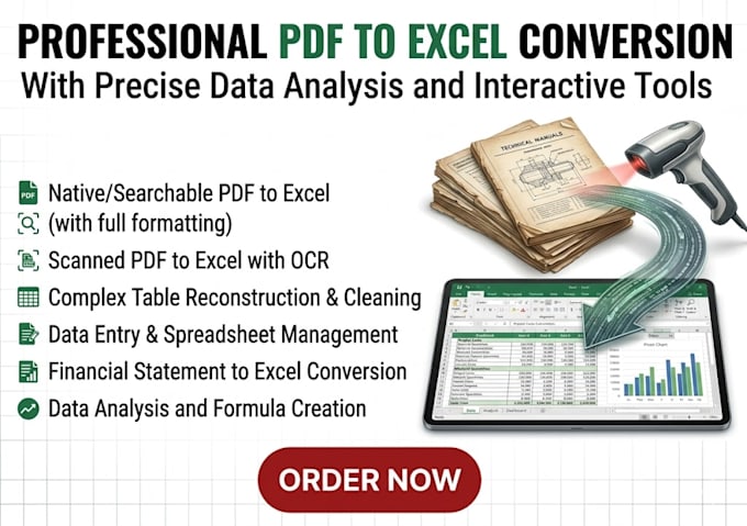 convert PDF to excel with high accuracy