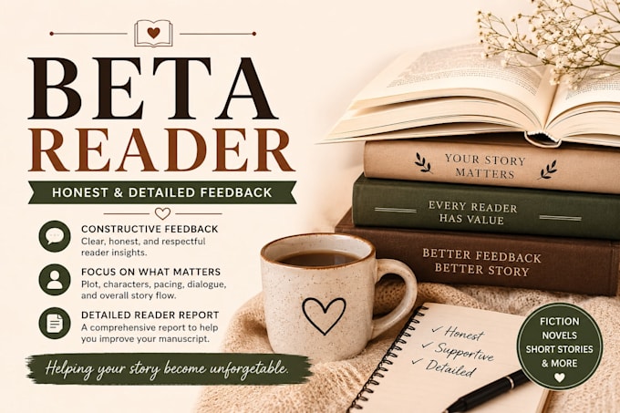 be your beta reader for novels and short stories