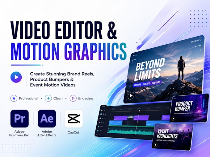 professional editing video with moiton graphic