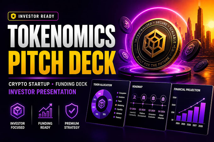develop tokenomics presentations crypto startup pitch deck funding deck