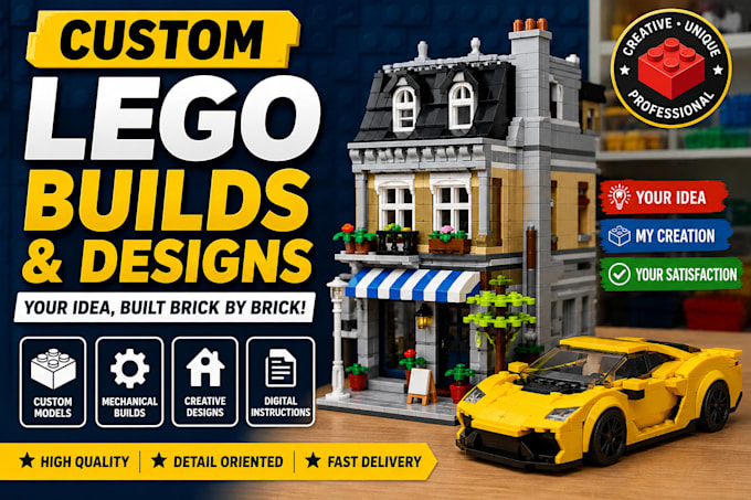 build custom lego models and creative lego designs
