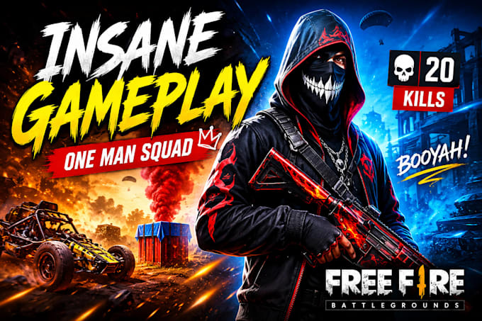make professional free fire and pubg thumbnail