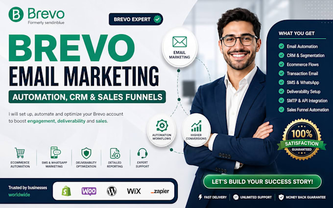 setup brevo CRM fix email deliverability and email automation workflows stmp