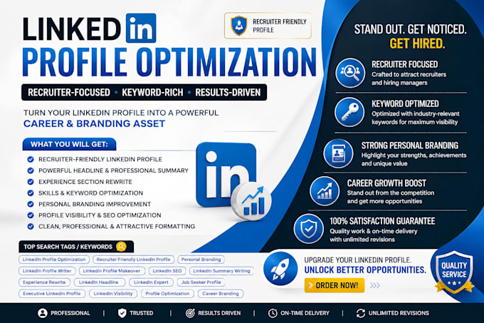 create a recruiter friendly linkedin profile for job seekers