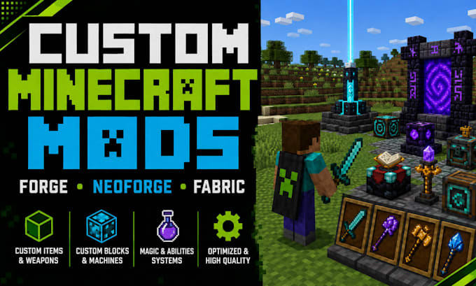 develop forge, neoforge, and fabric minecraft mods