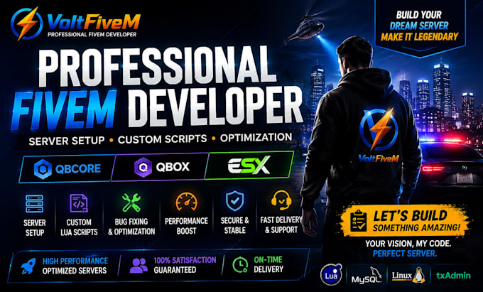 develop custom fivem qbcore qbox esx scripts server setup
