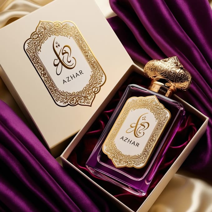 design luxury perfume packaging and elegant 3d bottle