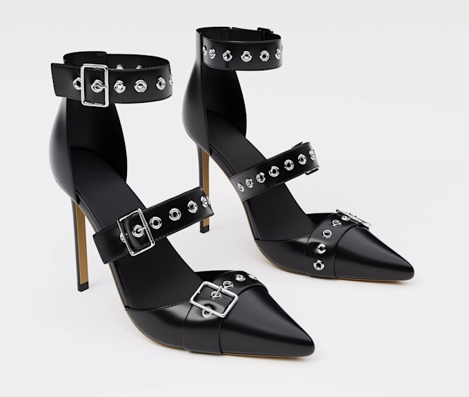 create realistic 3d heels design and luxury shoe renders