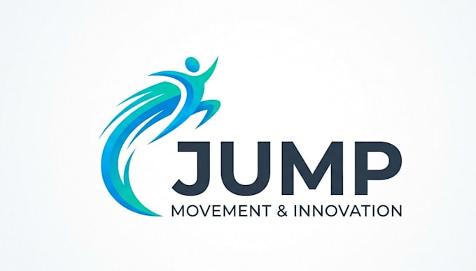 design a modern and energetic jump logo for your brand