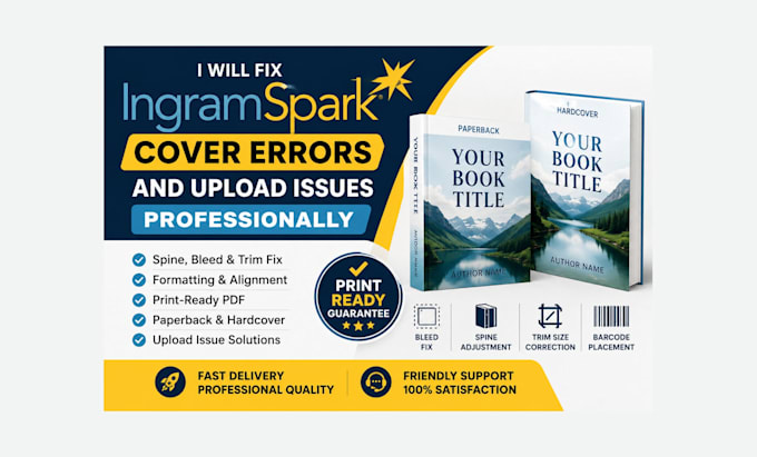 fix ingram spark cover errors and upload issues professionally