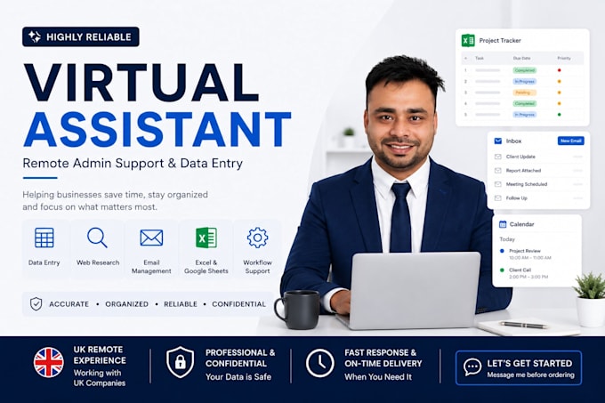 be your ai virtual assistant for admin tasks and data entry