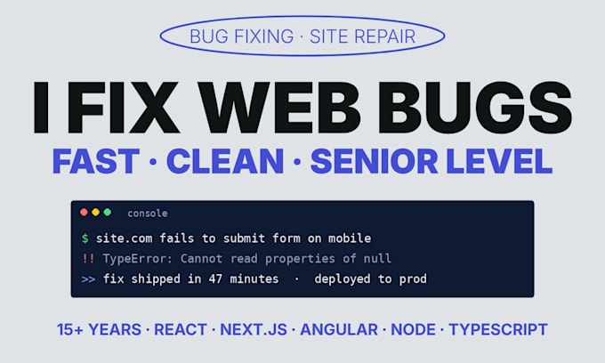 fix backend and frontend bugs on your custom web app