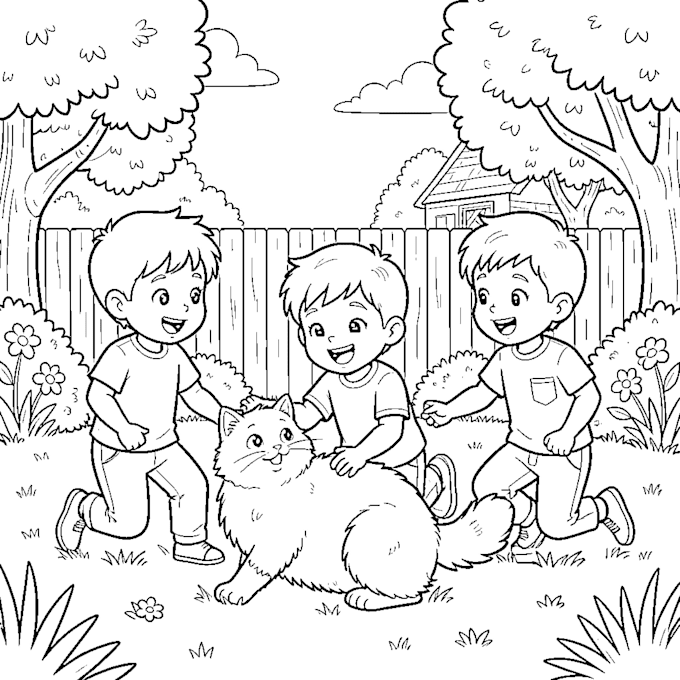 kids coloring pages for KDP with custom characters