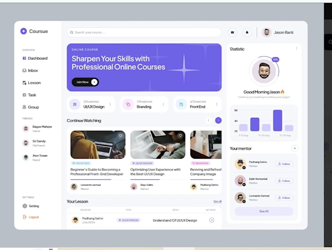 develop a custom student lms portal or cms web app