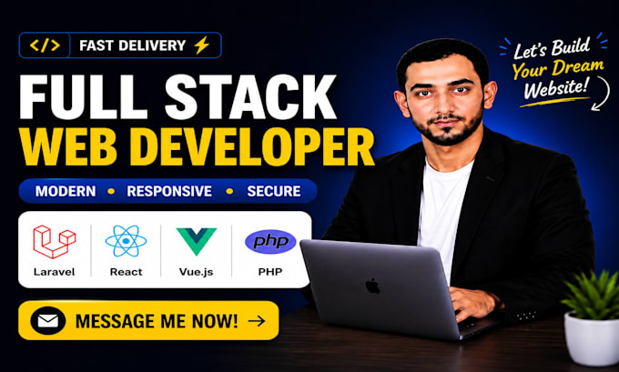 develop laravel PHP web application and rest API