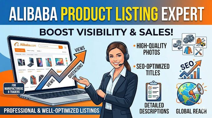 create SEO optimized alibaba product listings for your store