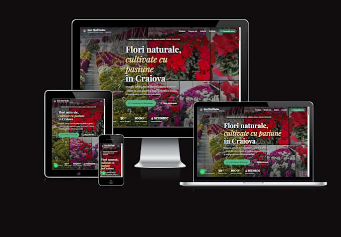 create a professional website for flower shops and local plant businesses