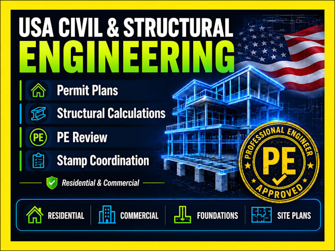 do USA pe civil engineering and structural engineering