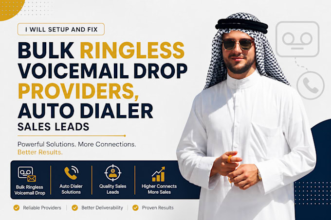 setup and fix bulk ringless voicemail drop providers, auto dialer sales leads