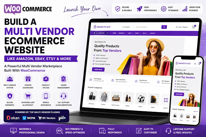 build a multi vendor ecommerce website using woocommerce