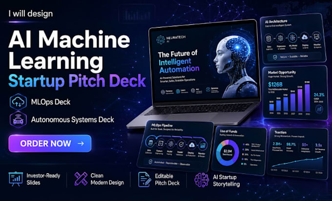 design ai machine learning startup pitch deck mlops deck autonomous systems deck