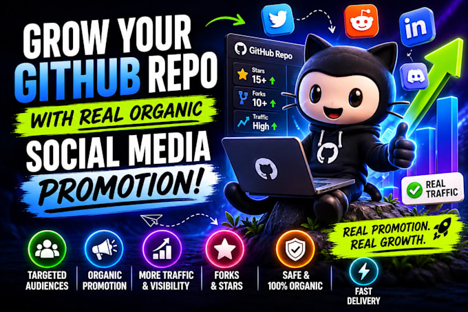 do organic github promotion to gain stars fork repo traffic