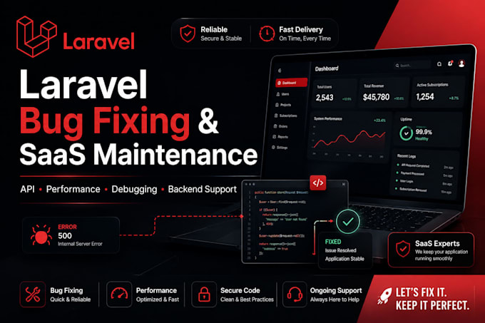 fix bugs, debug, and maintain your laravel saas application