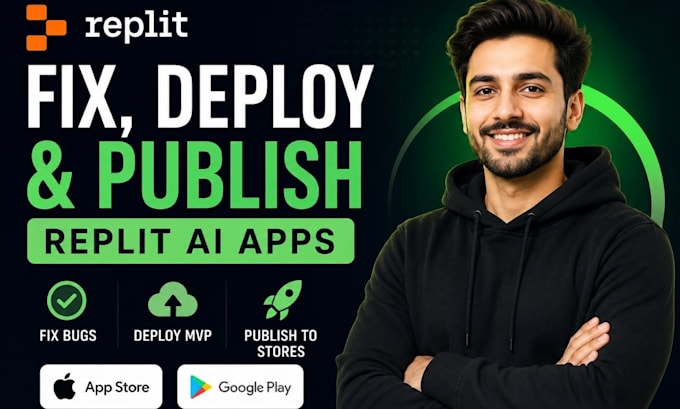 fix replit ai website convert replit web app to android ios app store play store