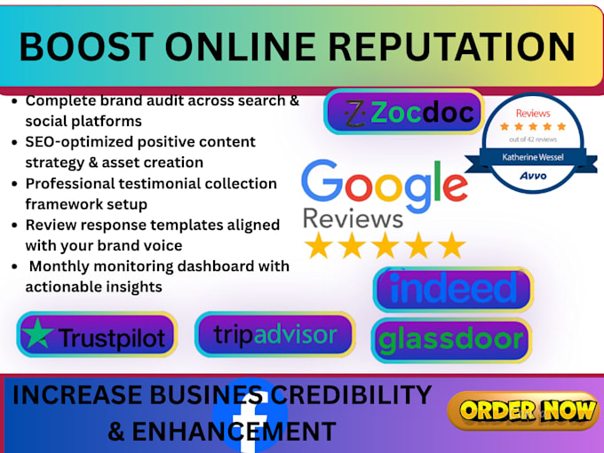 repair and build your brand reputation and do ORM, online reputation management