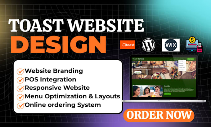 design a restaurant website with toast pos online ordering setup
