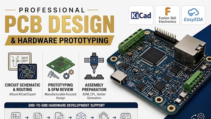 design pcb schematic layout, multilayer pcb design, gerber files using kicad