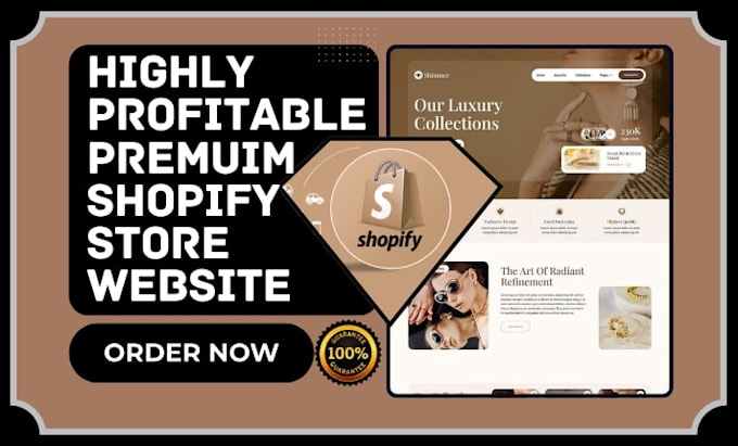 design luxury branded shopify ecommerce dropshipping store website