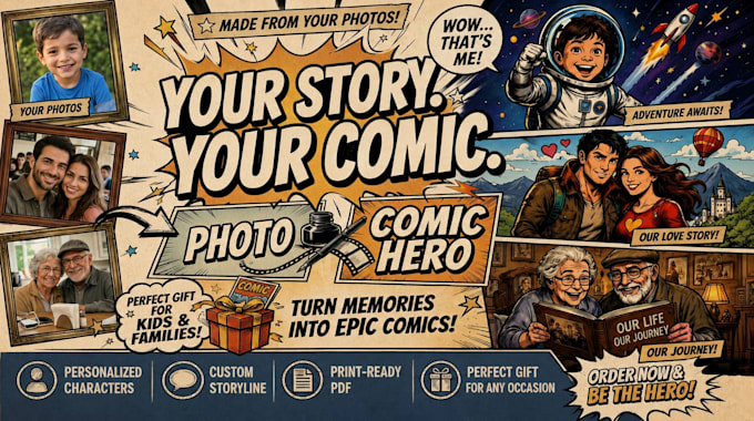 create a personalized ai comic book starring you as the hero