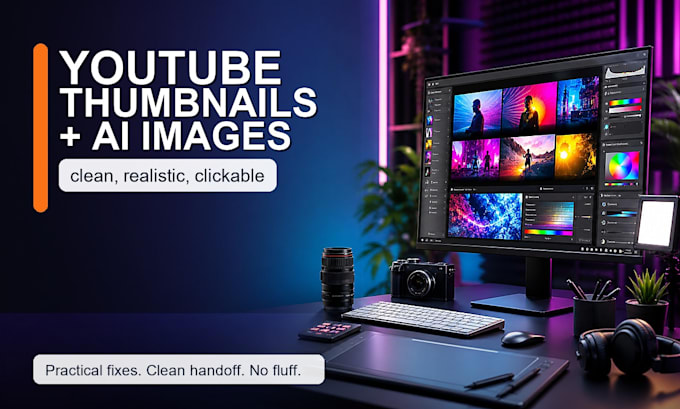 create youtube thumbnails and realistic ai images