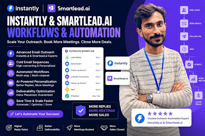 setup instantly or smartlead for cold email marketing and lead generation