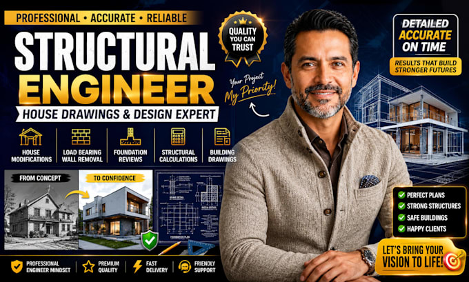 do structural engineering drawings for house modifications and foundation design
